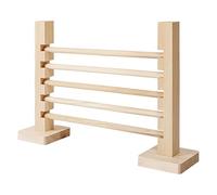 Bunny Jump Bar Jouet en bois pour lapins en bois, jeux d'entraînement réglables en hauteur, jouet pour petits animaux de compagnie, enrichissement de cage d'habitat, permet au produit une stabilité