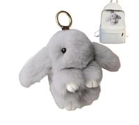 Bunny Keychain - 15cm Plush Rabbit | Adorable Plush Bunny Keychain For Backpack Bag Pendant, Soft Rabbit Charm For Easter Birthday Gift Party Favors Holiday Decor For Teens Kids Adults In White