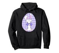 Bunny Lettre I Initiale Vichy Lunettes de Soleil Violet Graphique Sweat à Capuche