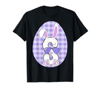 Bunny Lettre S Initiale Lunettes de Soleil Violet Vichy Graphique T-Shirt