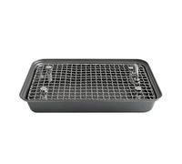 Bunny Litter Box, Removable Corner Bedding Tray, 11.81x7.87x1.77 inches, Stainless Steel Training Pan, Easy Clean Design, Pet Cage Accessories for Cat, Rabbit, Ferret, Black