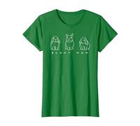 Bunny Mom Holland Lop Rabbit Mom Cute Lop Rabbit Art T-Shirt, Femme, Vert Kelly, XXL