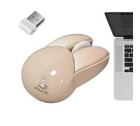 Bunny Mous - Souris lapin sans fil, sans bruit, 2,4 G | Mous lapin mignon kawaie, souris alimentée par piles, rose, bleu, options de couleur bonbon pour filles, , ordinateur portable