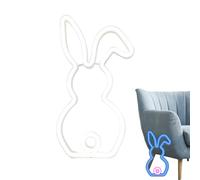 Bunny Neon Lights, Lunny Shape LED Enseignes Néon, LAMPE DE NUNNY CEAL NEON POUR LA TABLE DE Pâques Décoration artistique, Creative Spring Table Rabbit Signes éclairés pour le dortoir, chambre pour