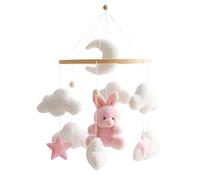 Bunny Nursery Mobile, Baby Crib Decor, Cartoon Nursery Mobile, Soft Toy for Kids, Baby Bassinet Mobile, Kids Crib Decor, Bunny Crib Toy, Baby Bedroom Accessories, Baby Toy for Crib, Bunny Baby Mobile