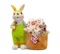 Bunny Planteur, pot mignon, pot de fleurs lapin de Pâques, 20 cm, pot de fleurs à ressort de dessin animé, support pour succulents animaux pour la décoration de Pâques