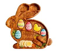 Bunny Plates - Rabbit Shaped Cheese Platter for Table Serving | Bamboos Wood with Smooth Cut Edge Snack Display Design, Animal Styles Charcuterie Tray for Kitchen Home Dinner Party Gift Use