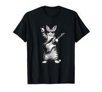 Bunny Playing Guitar Rock Star Bunny Lover Easter T-Shirt