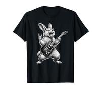 Bunny Playing Guitar Rock Star Bunny Lover Easter T-Shirt