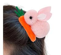 Bunny Plush Hair Clip, Plush Bunny Hairpin, Carrot Hairpin, Bunny Hair Accessories, Animal Hair Clip, Plush Animal Hair Clip, Bunny Hairpin for Women, Plush Bunny Hair Clip for Girls, Mignon Plush