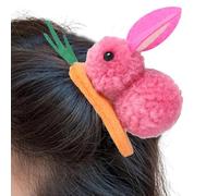 Bunny Plush Hair Clip, Plush Bunny Hairpin, Carrot Hairpin, Bunny Hair Accessories, Animal Hair Clip, Plush Animal Hair Clip, Bunny Hairpin for Women, Plush Bunny Hair Clip for Girls, Mignon Plush
