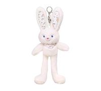 Bunny Plush Keychain - Plush PP Cotton Stuffed Keyring, Cute Bunny Bag Charm, Soft Rabbit Keychain | Kawaii Backpack Accessory For Handbag, Purse, Tote Decoration, Travel, School, Birthday Gift