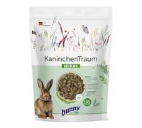 Bunny Rêve de Lapin Herbes | 600 g | Aliment Complet pour Lapins Nains à partir de 6 Mois | 63 Plantes et Herbes différentes de prairies Non traitées | Mélange de 3 Fibres
