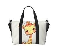 Bunny Rosette Sac fourre-tout de voyage unisexe, résistant à l'eau, sac de gym de fin de semaine, grande capacité, bandoulière réglable, Adorable nœud en forme de girafe, Taille unique