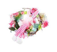 Bunny Shape Wreaths Front Door Welcome Sign Indoor Outdoor Home Decoration Simple Style Plastic 17.68X15.72X1.18in 1Pcs