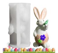 Bunny Silicone Mold - 3D Epoxy Ornaments Art Craft, Professional Grade Resin Casting Tool, Detailed Animal Sculpture, Festive Table Decor for Holiday Wedding Party Home Dinner
