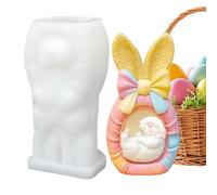 Bunny Silicone Mold, 3D Reusable Bunny Mould, Wax And Resin Mold Set for Easter, Spring Crafting, Soap, Candle, Chocolate, And Candy Making, Home Decor Craft Accessory for DIY Baking, Resin Casting