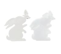 Bunny Silicone Mold, Non-Stick Bunny Mould, Butterfly Design Candle Making Mold for Easter, Spring Crafting, Resin, Soap, Wax, and Plaster, DIY Creative, Handmade Craft Accessory for Home