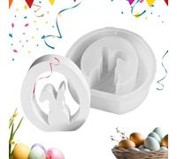 Bunny Silicone Mold - Rabbit Candle For Resin Casting, Easter Egg DIY Craft Tool Durable Flexible Accessory| Crafts Epoxy Molds With Non-stick Design Candle Dessert Fondant Cake