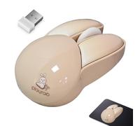 Bunny Souris sans fil - 2,4 G - Appareil mignon et silencieux - Adorable souris pour ordinateur portable - Légère - 59 g - 3 boutons - Design Kawaii - 1200 DPI - Pour Windows 7 Win8 Win10 - Bureau