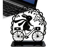 Bunny Statue, Easter Acrylic Rabbit Decorative Silhouette Figurine, Weather Resistant Garden Animal Lawn Ornament, Bunny Garden Statue Decor for Backyard Pathway Patio Lawn Window Table Mantel