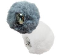 Bunny Tail, 2pcs 4 pouces en peluche queue blanche, mignon queue de lapin pour costume de lapin adulte et enfants, accessoires costumes cosplay doux pour les célébrations du carnaval, Pâque