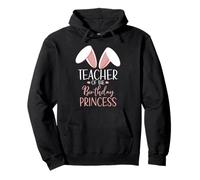 Bunny Teacher of The Birthday Princess Matching Family Sweat à Capuche