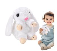 Bunny Teddy Animal en motion, animal farci de lapin réaliste - lapin de Pâques de la lumière électronique - chanter, parler, danser, répéter le jouet d'ours en peluche E