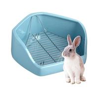 Bunny Toilet Corner - Cage d'angle pour litière pour lapin - Fil amovible en forme de pentagone pour petit animal domestique pour chinchilla, canard