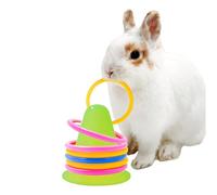 Bunny Toys - Jouet D'anneau D'entraînement De Lapin TEC, Jouets De Puzzle Interactifs Empilables | Anneaux De Lapin pour Petits Animaux | pour Furet Écureuil Chinchilla Hamster Gerbille Petit A