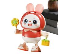 Bunny Toys - Lapin animé en peluche sonore | Animal à piles avec mouvement réactif, d'entraînement précoce pour , décoration de tête d'étagère, stimulation du temps