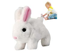 Bunny Toys Peluche électronique réaliste, Jouet interactif | Lapin en Peluche sautant avec Nez Tremblant et Oreilles secouées, Compagnon Tendre aux Cheveux Longs pour, Temps de Jeu, apprenti