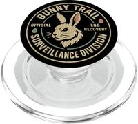 Bunny Trail Surveillance Division Funny Egg Hunter Easter PopSockets PopGrip pour MagSafe