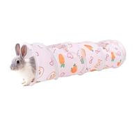 Bunny Tunnel - Foldable Indoor Pet Peekaboo Pipe | Cartoon Hiding Tube Activity Toy for Dwarf Rabbits, Hamsters, Kittens, and Guinea Pigs | Small Pet Tunnel Play Toy Ferret Accessory