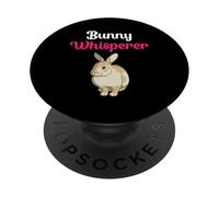 Bunny Whisperer Funny Rabbit Lover Mom Women PopSockets PopGrip Adhésif