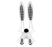 Bunny Wreath Attachment - Lot de 2 boucles d'oreilles et boutons pour bricolage Wreaths, plush poseable Easter Decor with Wire Inserts, Spring Holiday Door Decoration For Home & Party | Wreath Not