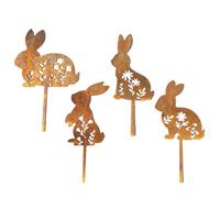 Bunny Yard Stakes, Lawn Stakes | Mignon Piquet Pour Lapin De Jardin Décoration Vase Fleurs Avec Animaux, Insert Plug-in Extérieur Fer Art