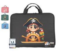 Bunnyboo Sac pour TipToi - Espace pour 8 Livres - Kit de Démarrage avec Insert pour Stylo, Câble et Compartiment à Piles - Pochette Sam le Pirate de Mer