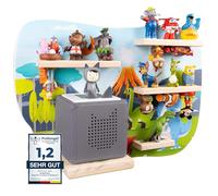bunnyboo Toniebox Étagère pour Toniebox et figurines - Assez d'espace pour jusqu'à 32 figurines auditives Tonie Dino - Qualité contrôlée - Pour garçon et fille