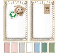 Bunnyjik - Drap Housse 100x50 cm pour lit bébé - Coton Biologique CERTIFIÉ GOTS - Épais (190 GSM) et Ultra Doux - Drap Housse 100 % Coton Bio Enfant