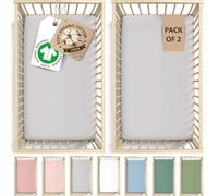Bunnyjik - Drap Housse 100x50 cm pour lit bébé - Coton Biologique CERTIFIÉ GOTS - Épais (190 GSM) et Ultra Doux - Drap Housse 100 % Coton Bio Enfant