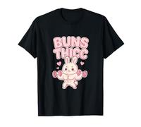 Buns Thicc Lapin Musculaire Anime Kawaii Rose T-Shirt