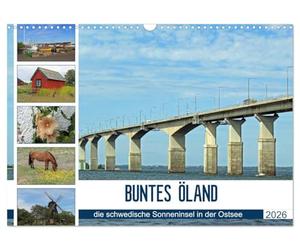 BUNTES ÖLAND (Wandkalender 2026 DIN A3 quer), CALVENDO Monatskalender