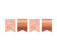 Bunting - 60 years - Luxury - Pink, rose gold - 6 m