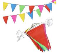 Bunting Coloré De Partie Drapeaux triangulaires Multicolores 50/100M, Banderole de fête, Guirlande Triangulaire for Maison, Jardin, Boutique Mariage, décoration Rue(50M 14X21CM 200flag)