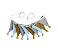 Bunting en tissu - Drapeaux de bannière de 9 pieds | Guirlande de Pennant en coton - Durable Decorative Hanging String for Classroom, Garden, or Bedroom Decor, Reusable Party Decoration Ideal for