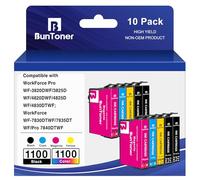 BunToner compatibles avec Les Cartouches Epson 405 XL pour imprimantes Workforce Pro WF-4820 WF-3820 WF-4830 WF-3825 WF-4825 WF-7840 WF-7830 (4 Noirs, 2 Cyan, 2 Magenta, 2 Jaunes)