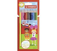Buntstift - STABILO color - 12er Pack - mit 12 verschiedenen Farben inklusive 2 Neonfarben