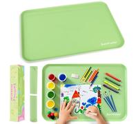 BuntWunder Tapis en Silicone Résistant, 61 x 41 cm Tapis Table de Bricolage pour Travaux Manuels, Tapis Résistant à la Chaleur, Tapis de Pétrissage, Tapis de Bol pour Animal de Compagnie (Vert)