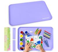 BuntWunder Tapis en Silicone Résistant, 61 x 41 cm Tapis Table de Bricolage pour Travaux Manuels, Tapis Résistant à la Chaleur, Tapis de Pétrissage, Tapis de Bol pour Animal de Compagnie (Violet)